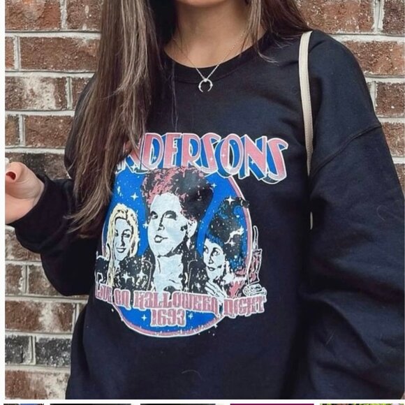 Girl Tribe Co Tops - Girl Tribe Co | Hocus Pocus Sanderson Sisters Black Halloween Sweatshirt SMALL